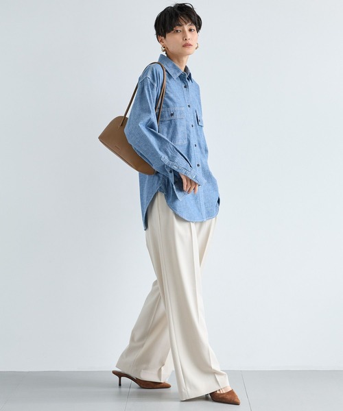 BARNYARDSTORM（バンヤードストーム）の「BARNYARDSTORM / タックワイドパンツ / ハンドウォッシャブル【『BABALOG』チャンネルご紹介アイテム】（スラックス・レディース・ブラウン/ベージュ系その他・S/M）」の4枚目の写真