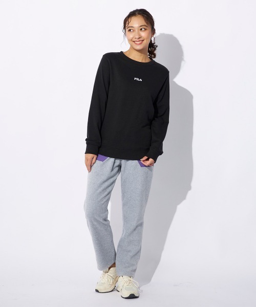 FILA(フィラ)の「ニットフリース ベーカリーパンツ(デニムパンツ・レディース・ブラック/ネイビー/ライトグレー・MEDIUM/LARGE/X-LARGE)」の22枚目の写真