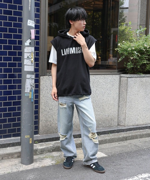 3.3 Field Trip (3.3フィールドトリップ)の「3.3 Field Trip/ダメージデニムパンツ(デニムパンツ・メンズ・ブラック/ブルー・MEDIUM/LARGE)」の21枚目の写真