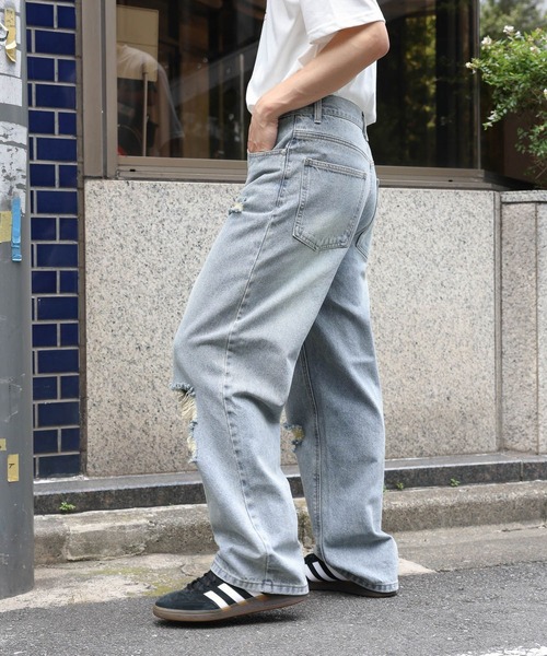 3.3 Field Trip (3.3フィールドトリップ)の「3.3 Field Trip/ダメージデニムパンツ(デニムパンツ・メンズ・ブラック/ブルー・MEDIUM/LARGE)」の17枚目の写真
