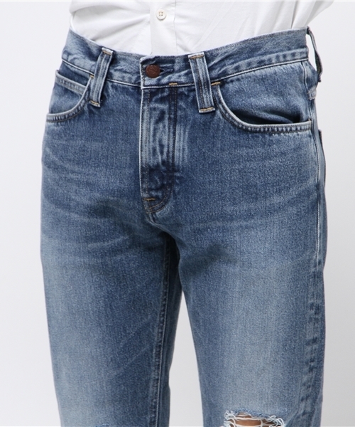 Big John（ビッグジョン）の「Big John(ビッグ･ジョン) ダメージカットオフデニムパンツ（デニムパンツ・メンズ・ライトブルー/インディゴブルー・28/30/32）」の6枚目の写真