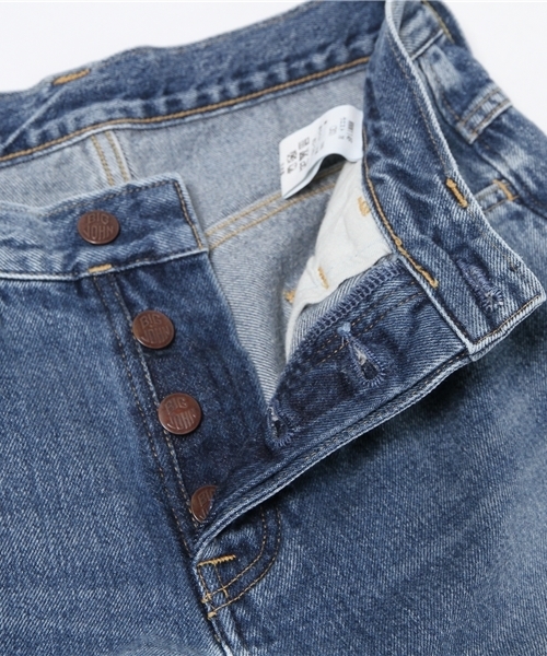 Big John（ビッグジョン）の「Big John(ビッグ･ジョン) ダメージカットオフデニムパンツ（デニムパンツ・メンズ・ライトブルー/インディゴブルー・28/30/32）」の12枚目の写真