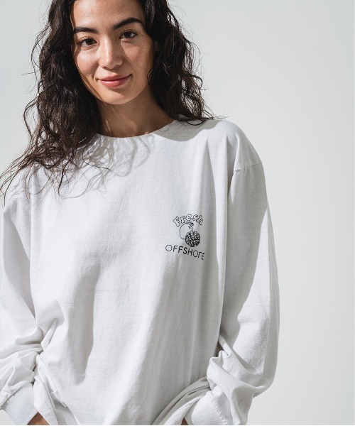 OFFSHORE(オフショア)の「FRUITS L/STEE/フルーツロングスリーブティ(Tシャツ/カットソー・メンズ・オフホワイト/バーガンディー/ネイビー・M/L)」の4枚目の写真