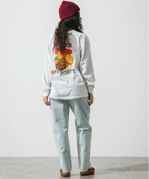 OFFSHORE(オフショア)の「FRUITS L/STEE/フルーツロングスリーブティ(Tシャツ/カットソー・メンズ・オフホワイト/バーガンディー/ネイビー・M/L)」の8枚目の写真