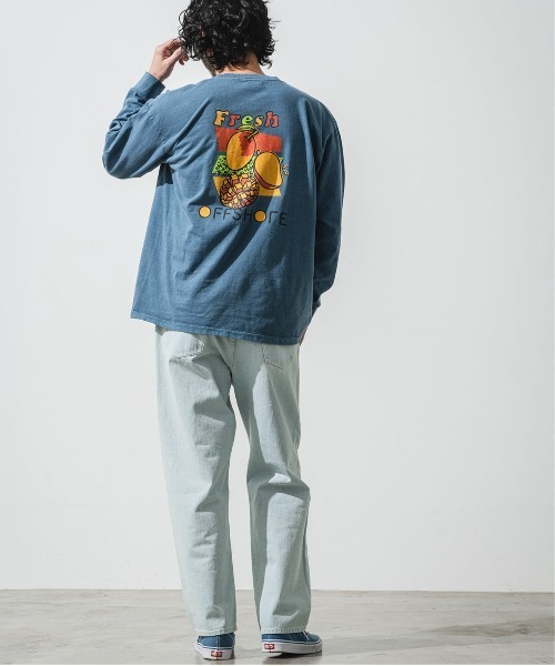 OFFSHORE(オフショア)の「FRUITS L/STEE/フルーツロングスリーブティ(Tシャツ/カットソー・メンズ・オフホワイト/バーガンディー/ネイビー・M/L)」の10枚目の写真