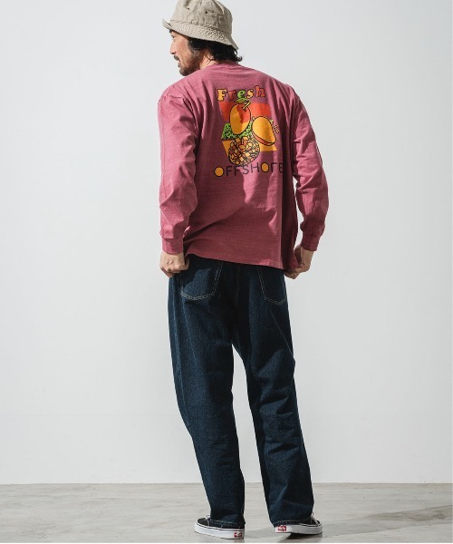 OFFSHORE(オフショア)の「FRUITS L/STEE/フルーツロングスリーブティ(Tシャツ/カットソー・メンズ・オフホワイト/バーガンディー/ネイビー・M/L)」の14枚目の写真