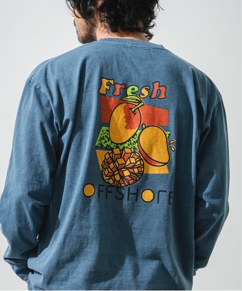 OFFSHORE(オフショア)の「FRUITS L/STEE/フルーツロングスリーブティ(Tシャツ/カットソー・メンズ・オフホワイト/バーガンディー/ネイビー・M/L)」の16枚目の写真