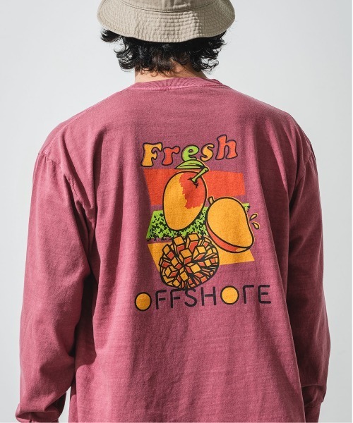 OFFSHORE(オフショア)の「FRUITS L/STEE/フルーツロングスリーブティ(Tシャツ/カットソー・メンズ・オフホワイト/バーガンディー/ネイビー・M/L)」の17枚目の写真