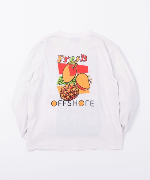 OFFSHORE(オフショア)の「FRUITS L/STEE/フルーツロングスリーブティ(Tシャツ/カットソー・メンズ・オフホワイト/バーガンディー/ネイビー・M/L)」の21枚目の写真