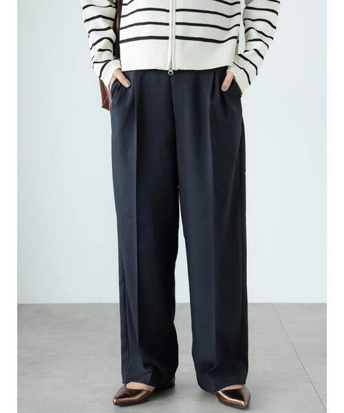 Lugnoncure(ルノンキュール)の「タックストレートパンツ(その他パンツ・レディース・ベージュ/ネイビー/トップグレー・M/L)」の3枚目の写真