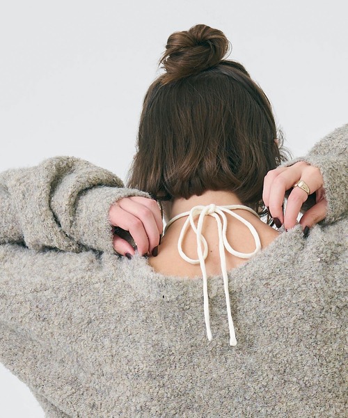 coca(coca)(コカ)の「【WEB限定セール】カップ付き 2wayベアトップ ホルターネック(キャミソール・レディース・ホワイト/ブラック/グレー・S/M/L)」の6枚目の写真