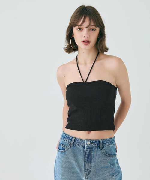 coca(coca)(コカ)の「【WEB限定セール】カップ付き 2wayベアトップ ホルターネック(キャミソール・レディース・ホワイト/ブラック/グレー・S/M/L)」の10枚目の写真