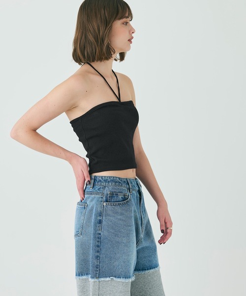 coca(coca)(コカ)の「【WEB限定セール】カップ付き 2wayベアトップ ホルターネック(キャミソール・レディース・ホワイト/ブラック/グレー・S/M/L)」の13枚目の写真