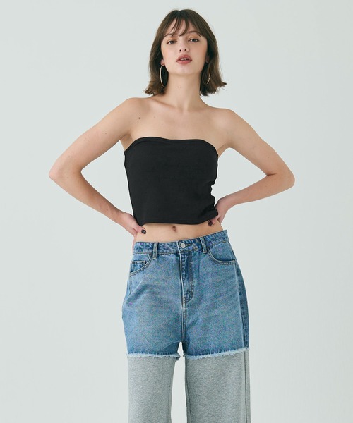 coca(coca)(コカ)の「【WEB限定セール】カップ付き 2wayベアトップ ホルターネック(キャミソール・レディース・ホワイト/ブラック/グレー・S/M/L)」の15枚目の写真