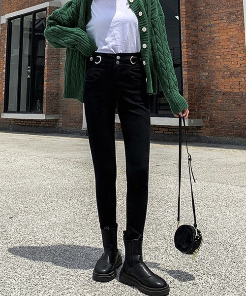 Miniministore（ミニミニストア）の「デニムパンツ ハイウエストタイトジーパン（デニムパンツ・レディース・ブラック/チャコールグレー/ダークブルー・XL/L/S/M）」の10枚目の写真