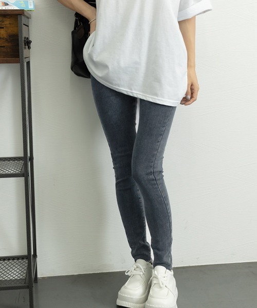 Miniministore（ミニミニストア）の「デニムパンツ ハイウエストタイトジーパン（デニムパンツ・レディース・ブラック/チャコールグレー/ダークブルー・XL/L/S/M）」の15枚目の写真