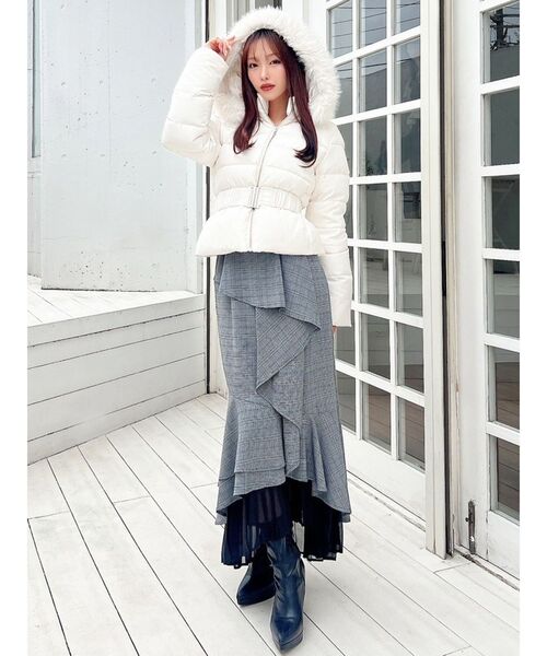 RESEXXY（リゼクシー）の「シアープリーツカスケードマーメイドスカート（スカート・レディース・その他1/ブラック/アイボリー・FREE）」の21枚目の写真