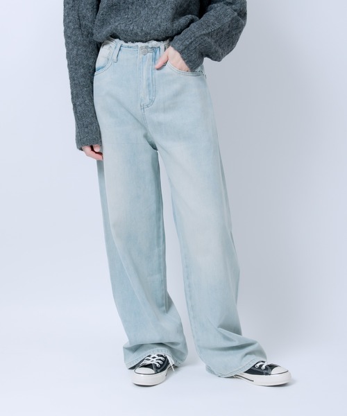 150 1PIU1UGUALE3 ブリーチ加工 デニムパンツ Lサイズ 1PIU1UGUALE3 ブリーチ加工 デニムパンツ Lサイズ