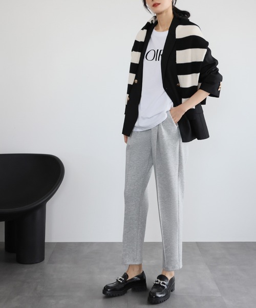 ELFRANK(エルフランク)の「ダンボールタックテーパードパンツ(その他パンツ・レディース・ブラック/グレー/オフホワイト・FREE/M/L)」の5枚目の写真