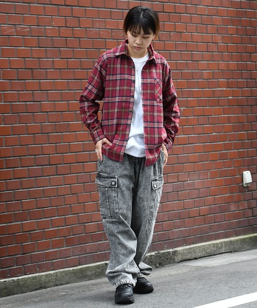Starting Over(スターティングオーバー)の「Vintage-like check flannel shirt/ヴィンテージライク レギュラーカラー フランネル シャツ(シャツ/ブラウス・メンズ・ブラック/ベージュ/ネイビー/ホワイト/ブラウン/レッド/オレンジ・M/L/XL)」の17枚目の写真