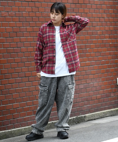 Starting Over(スターティングオーバー)の「Vintage-like check flannel shirt/ヴィンテージライク レギュラーカラー フランネル シャツ(シャツ/ブラウス・メンズ・ブラック/ベージュ/ネイビー/ホワイト/ブラウン/レッド/オレンジ・M/L/XL)」の18枚目の写真