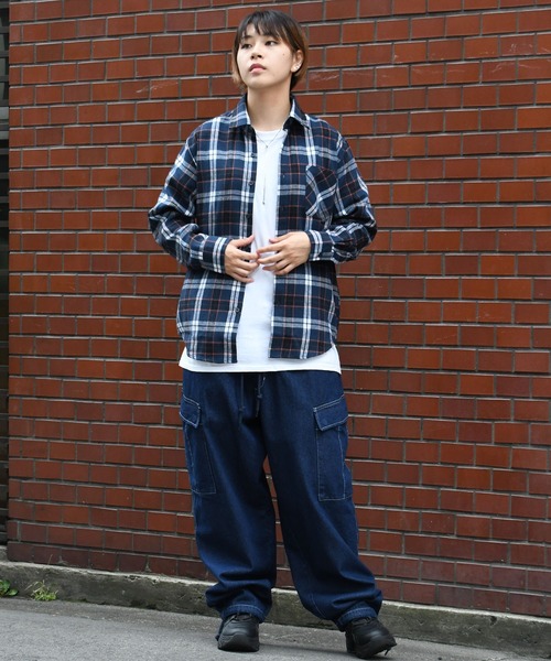 Starting Over(スターティングオーバー)の「Vintage-like check flannel shirt/ヴィンテージライク レギュラーカラー フランネル シャツ(シャツ/ブラウス・メンズ・ブラック/ベージュ/ネイビー/ホワイト/ブラウン/レッド/オレンジ・M/L/XL)」の22枚目の写真