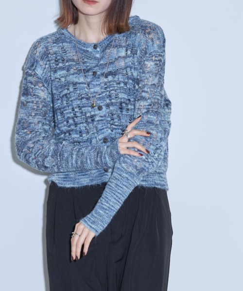 leimn(レイムン)の「グラデーションニットショートカーディガン(ニット/セーター・レディース・ブルー系その他/ブラウン系その他・FREE)」の15枚目の写真