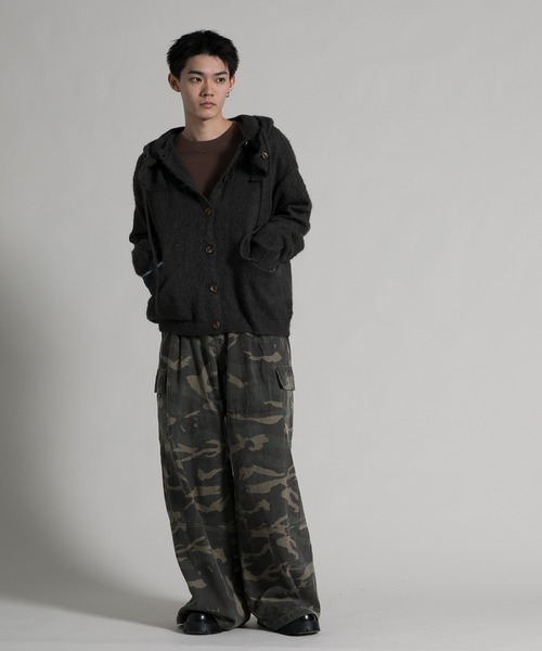 aimoha(アイモハ)の「【aimoha neo】2 way Shaggy Knit Cardigan (AW)(カーディガン/ボレロ・メンズ・ダークグレー/ブラウン・FREE)」の15枚目の写真