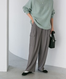 ストライプ柄カーゴパンツ L tora-8980-219-1.jpg