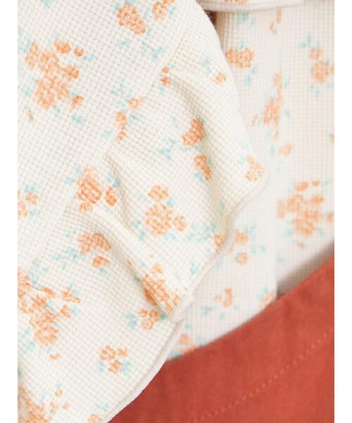 Samansa Mos2（サマンサ モスモス）の「ワッフルフリルメロー花柄カットソー（Tシャツ/カットソー・レディース・ネイビー/カーキ/キナリ/グレー・F）」の8枚目の写真