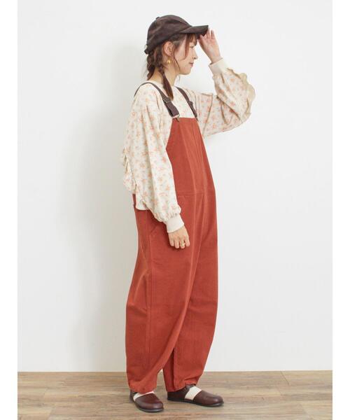 Samansa Mos2（サマンサ モスモス）の「ワッフルフリルメロー花柄カットソー（Tシャツ/カットソー・レディース・ネイビー/カーキ/キナリ/グレー・F）」の10枚目の写真