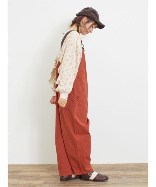 Samansa Mos2（サマンサ モスモス）の「ワッフルフリルメロー花柄カットソー（Tシャツ/カットソー・レディース・ネイビー/カーキ/キナリ/グレー・F）」の12枚目の写真