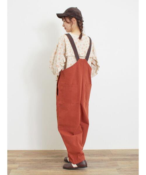 Samansa Mos2（サマンサ モスモス）の「ワッフルフリルメロー花柄カットソー（Tシャツ/カットソー・レディース・ネイビー/カーキ/キナリ/グレー・F）」の13枚目の写真