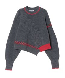 UN3D. | POINT STITCH SHORT KNIT TOP【セットアップ着用可能】(ニット/セーター)