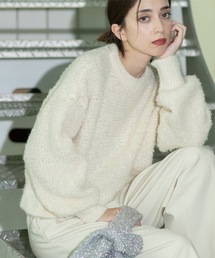 ◆ブークレクルーネックニット