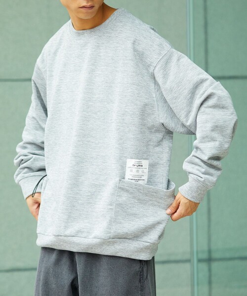 FREAK'S STORE(フリークスストア)の「限定展開 Drymix(R)/ドライミックス リラックスフィット サイドポケット ロングスリーブTシャツ(Tシャツ/カットソー・メンズ・ブラック/ベージュ/ネイビー/グレー・SMALL/MEDIUM/LARGE)」の2枚目の写真