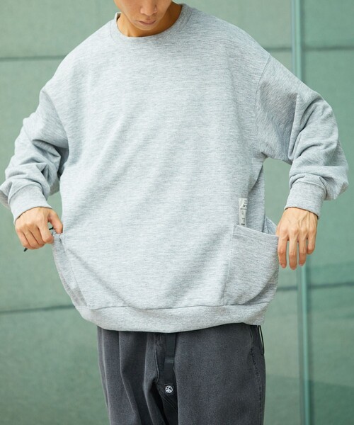 FREAK'S STORE(フリークスストア)の「限定展開 Drymix(R)/ドライミックス リラックスフィット サイドポケット ロングスリーブTシャツ(Tシャツ/カットソー・メンズ・ブラック/ベージュ/ネイビー/グレー・SMALL/MEDIUM/LARGE)」の10枚目の写真