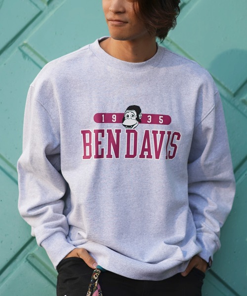 BEN DAVIS(ベンデイビス)の「《BEN DAVIS》プリントスウェット /リサイクルコットン混・抗菌防臭加工(スウェット・メンズ・ブラック/ヘザーグレー/アッシュ・MEDIUM/LARGE/X-LARGE)」の3枚目の写真