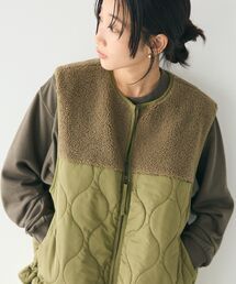 ボアキルティングベスト