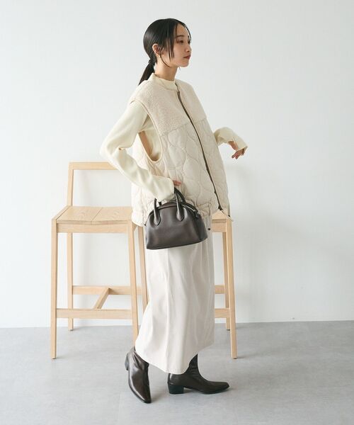 CRAFT STANDARD BOUTIQUE（クラフトスタンダードブティック）の「ボアキルティングベスト（ベスト・レディース・カーキ/ブラック/アイボリー・FREE）」の17枚目の写真