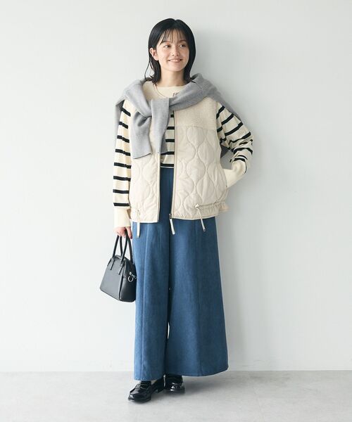 CRAFT STANDARD BOUTIQUE（クラフトスタンダードブティック）の「ボアキルティングベスト（ベスト・レディース・カーキ/ブラック/アイボリー・FREE）」の19枚目の写真