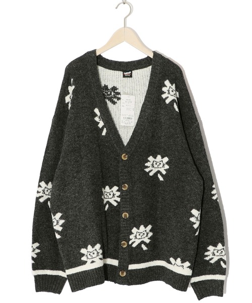 ScoLar Parity（スカラーパリティ）の「343129：パリティのネコ おはニャジャガードニットカーディガン（カーディガン/ボレロ・メンズ・ブラック/サックスブルー/ネイビー・M）」の10枚目の写真