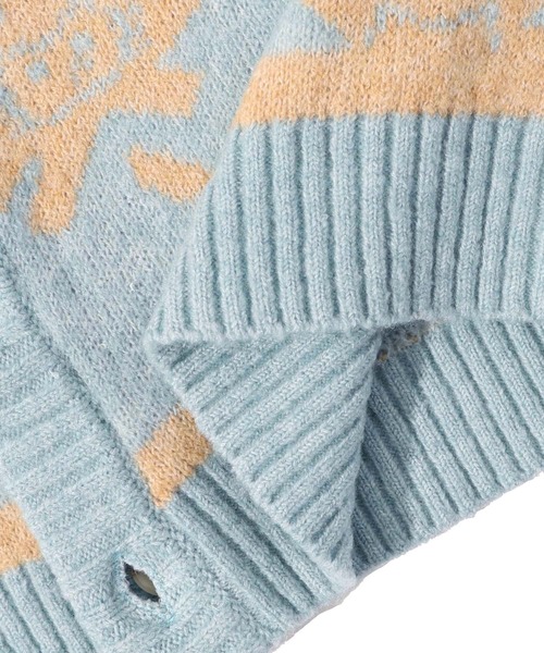 ScoLar Parity（スカラーパリティ）の「343129：パリティのネコ おはニャジャガードニットカーディガン（カーディガン/ボレロ・メンズ・ブラック/サックスブルー/ネイビー・M）」の18枚目の写真