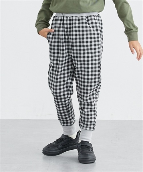 QUNTSTYLE（キュントスタイル）の「サルエルジョガーパンツ（その他パンツ・キッズ・ブラック系1/アイボリー系1/カーキ/ブルーグリーン/チャコール/ブラック系2/ネイビー/ブラック系4/グレー系/パープル系/ブラック系3/ベージュ系・100/110/120/130/140/150/160/170）」の4枚目の写真