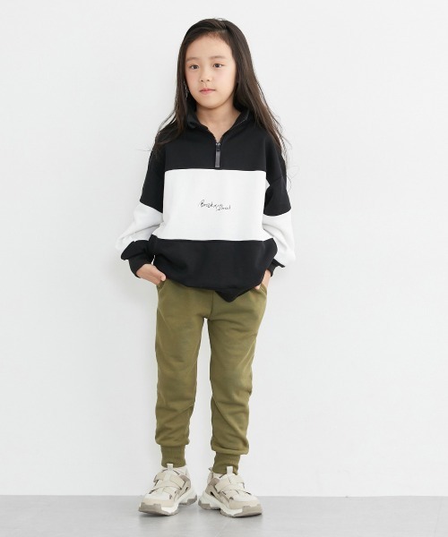 QUNTSTYLE（キュントスタイル）の「サルエルジョガーパンツ（その他パンツ・キッズ・ブラック系1/アイボリー系1/カーキ/ブルーグリーン/チャコール/ブラック系2/ネイビー/ブラック系4/グレー系/パープル系/ブラック系3/ベージュ系・100/110/120/130/140/150/160/170）」の15枚目の写真