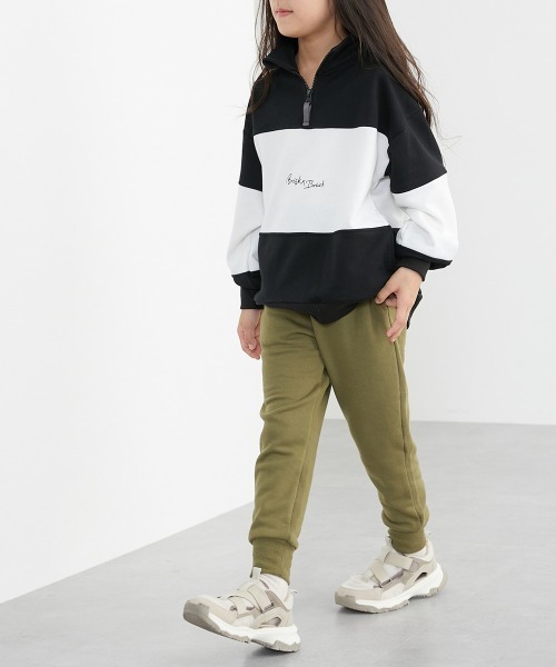 QUNTSTYLE（キュントスタイル）の「サルエルジョガーパンツ（その他パンツ・キッズ・ブラック系1/アイボリー系1/カーキ/ブルーグリーン/チャコール/ブラック系2/ネイビー/ブラック系4/グレー系/パープル系/ブラック系3/ベージュ系・100/110/120/130/140/150/160/170）」の16枚目の写真