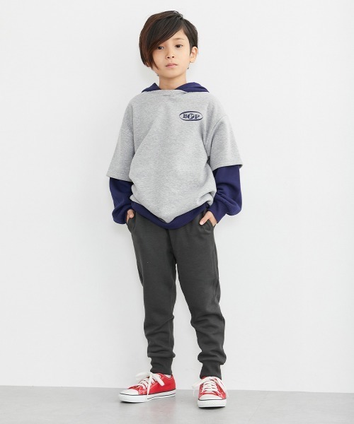 QUNTSTYLE（キュントスタイル）の「サルエルジョガーパンツ（その他パンツ・キッズ・ブラック系1/アイボリー系1/カーキ/ブルーグリーン/チャコール/ブラック系2/ネイビー/ブラック系4/グレー系/パープル系/ブラック系3/ベージュ系・100/110/120/130/140/150/160/170）」の13枚目の写真