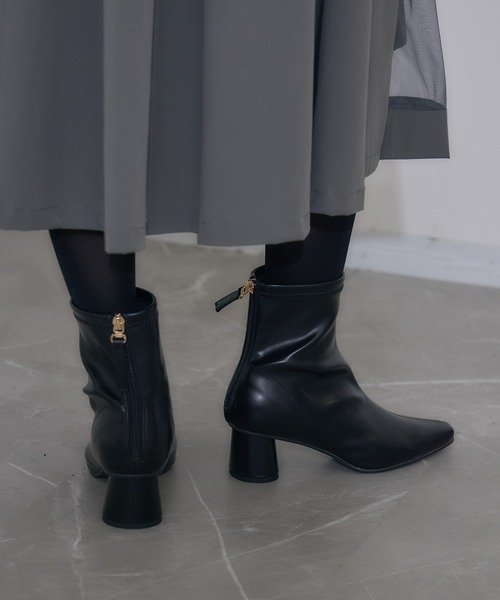 Paradise Picnic（パラダイスピクニック）の「JETEE   circleヒールショートブーツ（ブーツ・レディース・ブラック・LARGE/MEDIUM）」の12枚目の写真