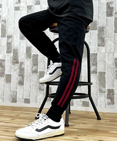 BALENCIAGA バレンシアガ 16SS サイドラインペンキデニム ブランド古着】ペンキ加工サイドラインデニムパンツ（デニム