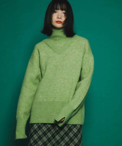 KBF（ケイビーエフ）の「リバーシブルタートルニット（ニット/セーター・レディース・グリーン系その他/ブルー系その他/ブラウン系その他・ONE）」の12枚目の写真